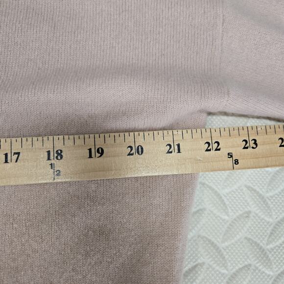 360 Cashmere Wrap Sweater Womens Large Light Pink V-Neck Surplice Balletcore - Picture 7 of 9